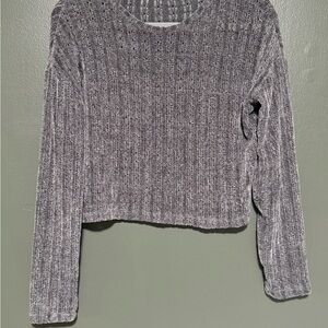 Hollister Charcoal Open Knit Top
